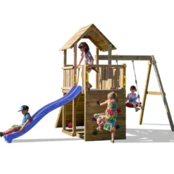 Aire de jeux en bois carol3 avec tobogg