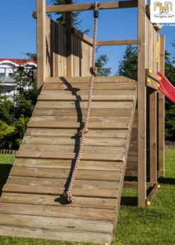 Aire de jeux en bois carol3 avec tobogg