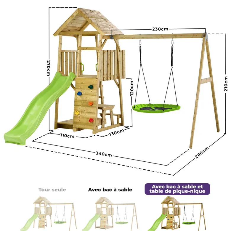 Aire de jeux portique woodi