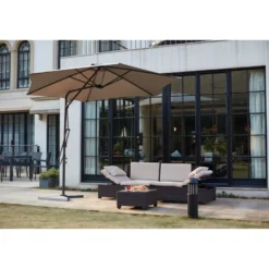 Alcudia parasol gris droit rond 294 x 294 m
