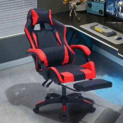 Altair chaise gaming de bureau ergonomique inclinable noir et rouge