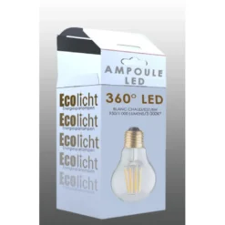 Ampoule lampe e27 led filaments droits 8