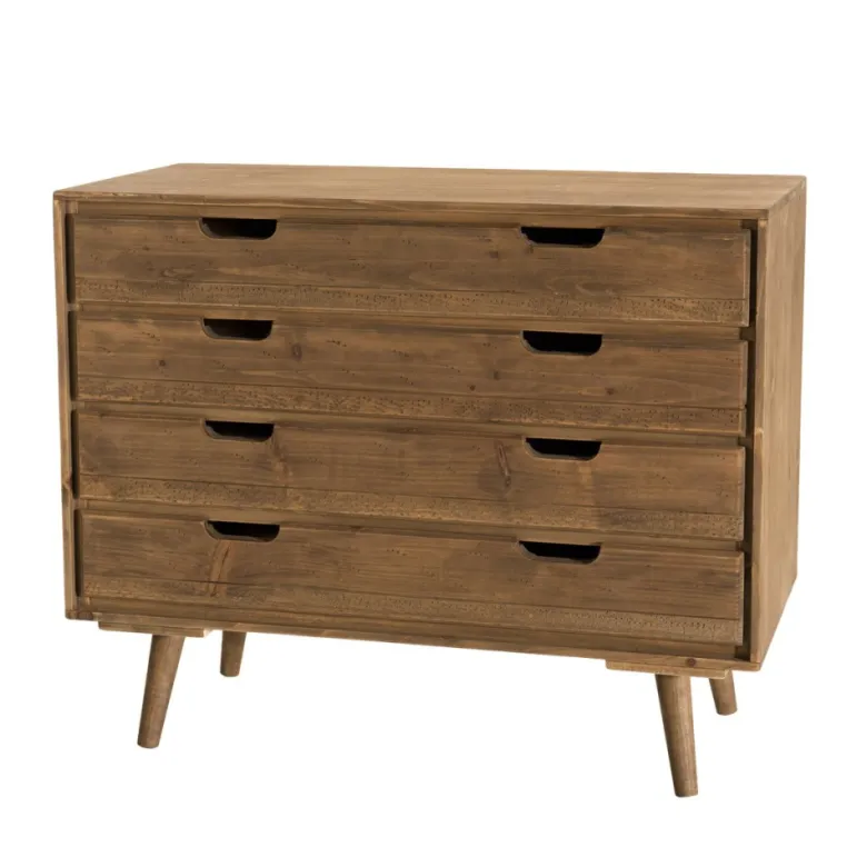 Andy - commode scandi bois marron 4 tiroirs