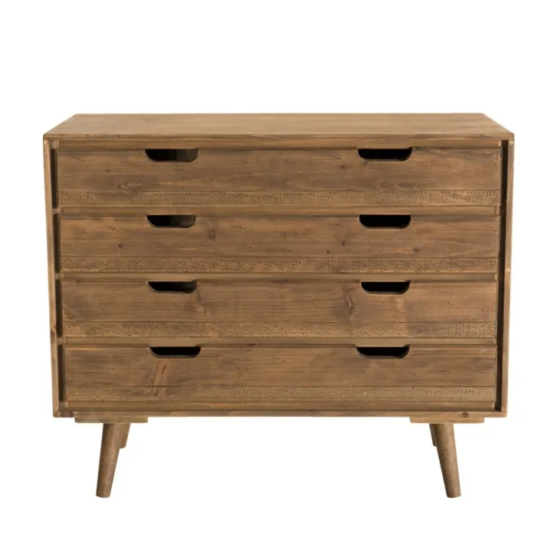 Andy - commode scandi bois marron 4 tiroirs