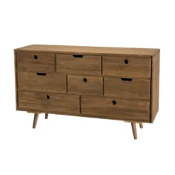 Andy - commode scandi bois marron 8 tiroirs