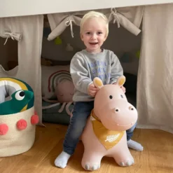 Animal sauteur gonflable hippo