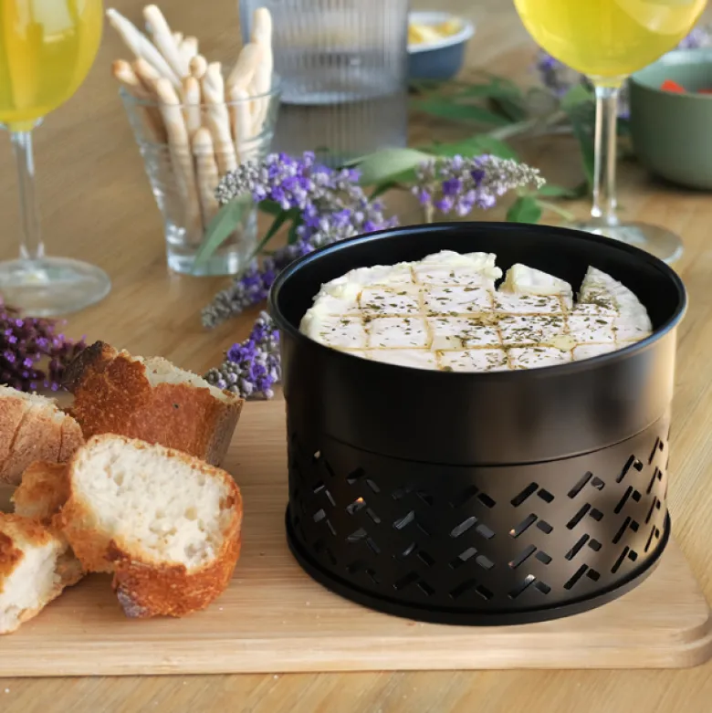 Appareil cuisson camembert à la bougie chauffe-plat sans électricité