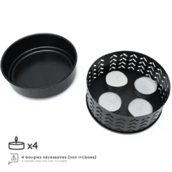 Appareil cuisson camembert à la bougie chauffe-plat sans électricité