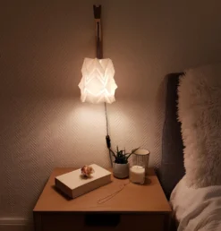 Applique bois petite suspension origami
