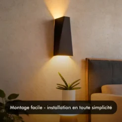 Applique murale led - inoleds - géometrique - noir