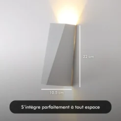 Applique murale led - inoleds - géometrique - noir
