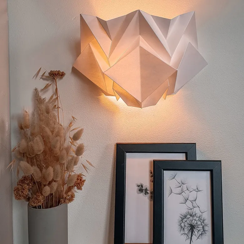 Applique murale origami en papier