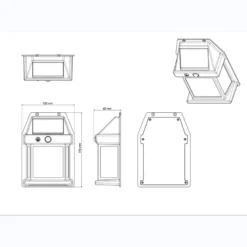 Applique solaire détecteur 36 lumens