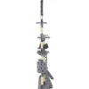 Arbre à chat griffoir grattoir niche jouet 147 x 35 x 230 cm gris