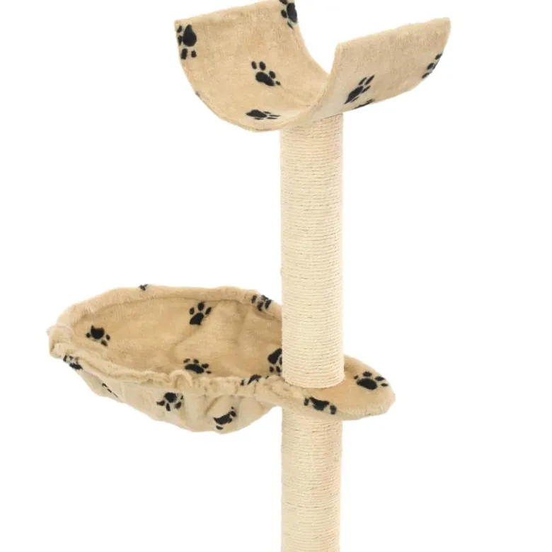 Arbre à chat griffoir grattoir niche jouet 30 x 30 x 105 cm beige