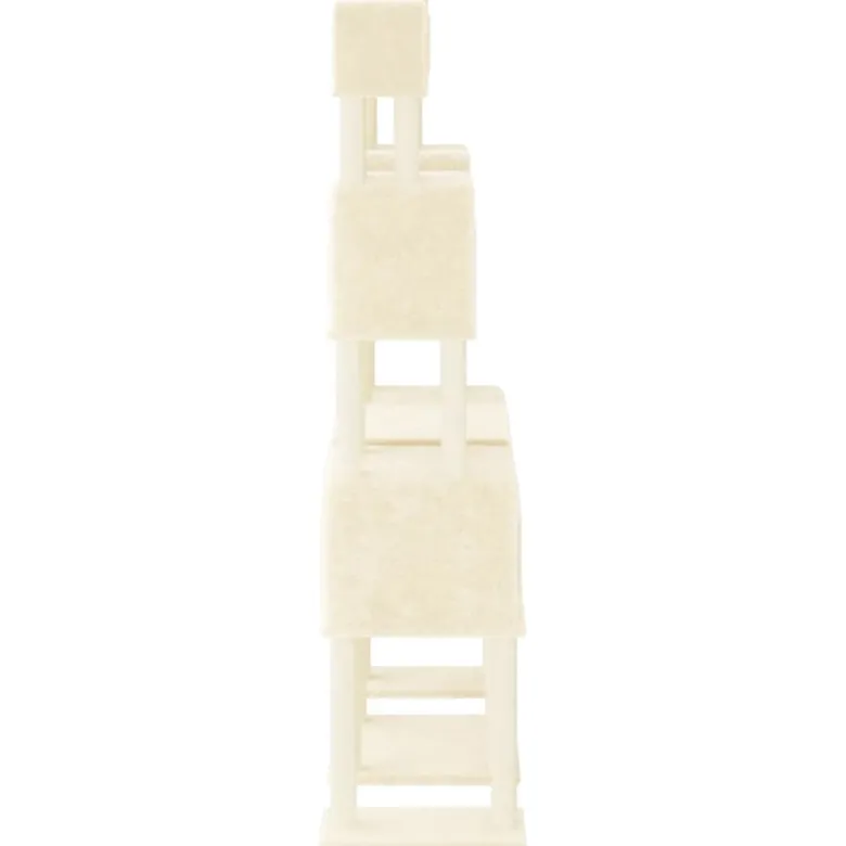 Arbre à chat meuble tour grimper jouet 136 x 47.5 x 199 cm crème