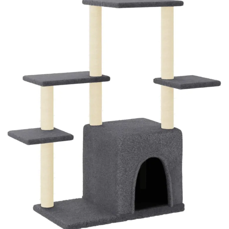 Arbre à chat meuble tour grimper jouet 86 x 54 x 97.5 cm gris