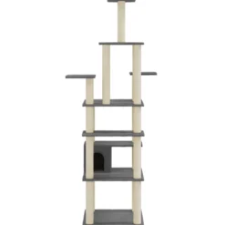 Arbre à chat meuble tour grimper jouet 74 x 74 x 183 cm gris