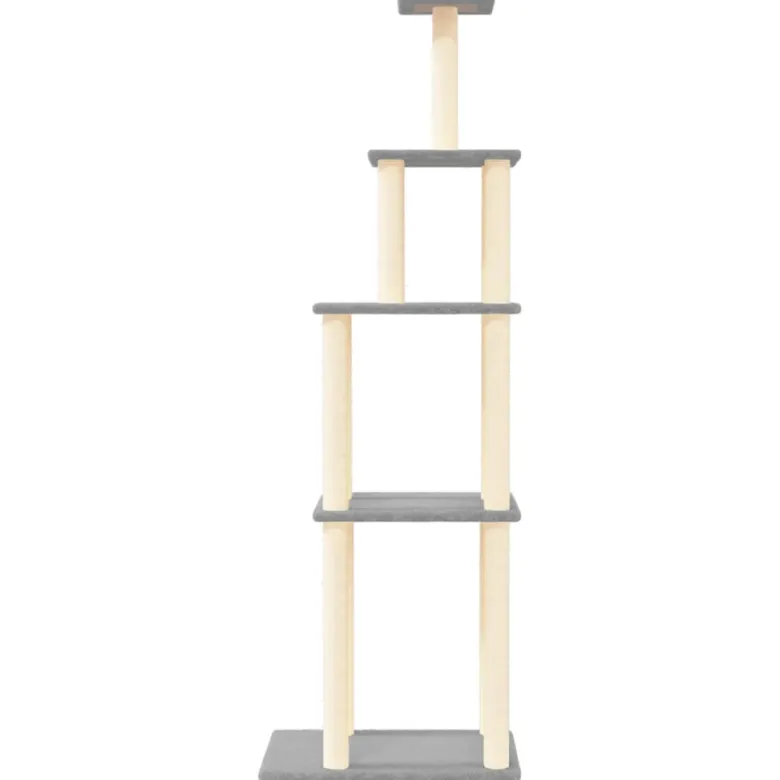 Arbre à chat meuble tour grimper jouet 60 x 47.5 x 183 cm gris