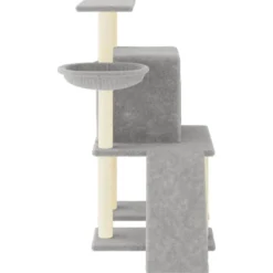 Arbre à chat meuble tour grimper jouet 84.5 x 54 x 96.5 cm gris