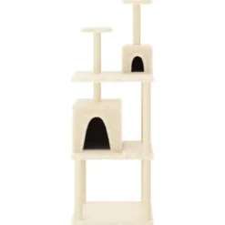 Arbre à chat meuble tour grimper jouet 61 x 48.5 x 167 cm crème