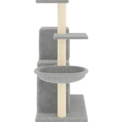 Arbre à chat meuble tour grimper jouet 61 x 35 x 83 cm gris