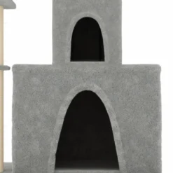 Arbre à chat meuble tour grimper jouet 61 x 35 x 83 cm gris