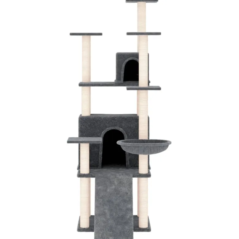 Arbre à chat meuble tour grimper jouet 63 x 80 x 154 cm gris