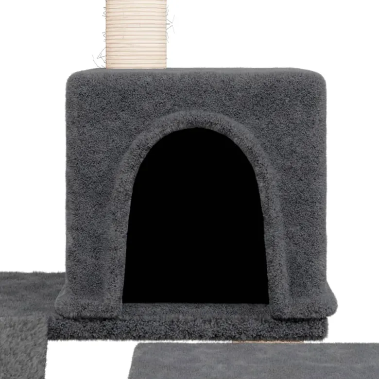 Arbre à chat meuble tour grimper jouet 47 x 47 x 82 cm gris