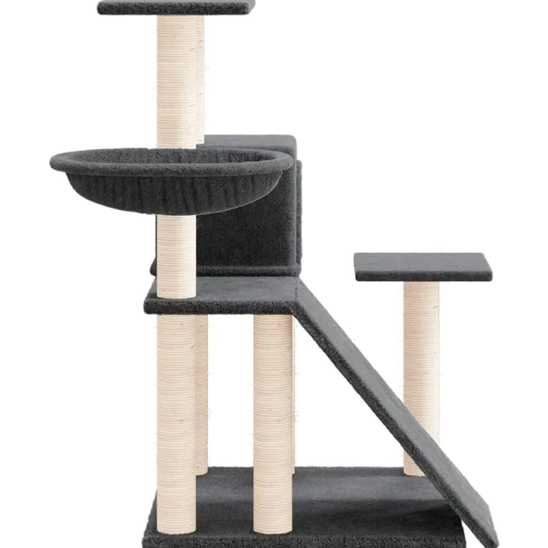 Arbre à chat meuble tour grimper jouet 47 x 47 x 82 cm gris