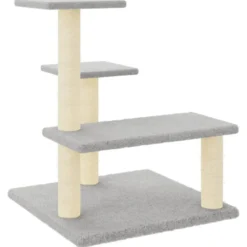 Arbre à chat meuble tour grimper jouet 53.5 x 53.5 x 61 cm gris