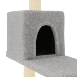 Arbre à chat meuble tour grimper jouet 78 x 59 x 95 cm gris