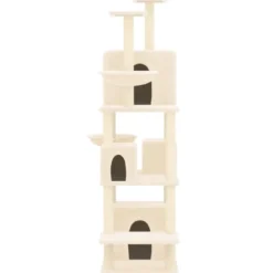 Arbre à chat meuble tour grimper jouet 64 x 97 x 180 cm crème
