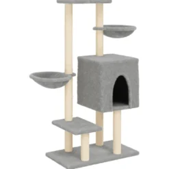 Arbre à chat meuble tour grimper jouet 83 x 48 x 117 cm gris