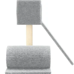 Arbre à chat meuble tour grimper jouet 61 x 61 x 59 cm gris