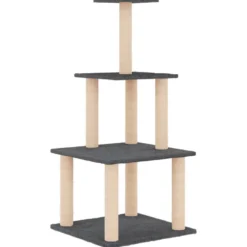 Arbre à chat meuble tour grimper jouet 47.5 x 47.5 x 111 cm gris