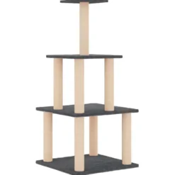 Arbre à chat meuble tour grimper jouet 47.5 x 47.5 x 111 cm gris