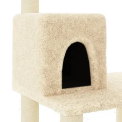 Arbre à chat meuble tour grimper jouet 66 x 41 x 118.5 cm crème