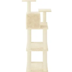 Arbre à chat meuble tour grimper jouet 66 x 41 x 118.5 cm crème