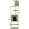 Arbre à chat meuble tour grimper jouet 66.5 x 60 x 154 cm gris