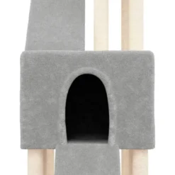 Arbre à chat meuble tour grimper jouet 47.5 x 94 x 190 cm gris