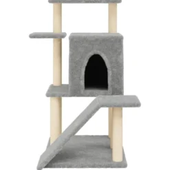 Arbre à chat meuble tour grimper jouet 74 x 61 x 97 cm gris
