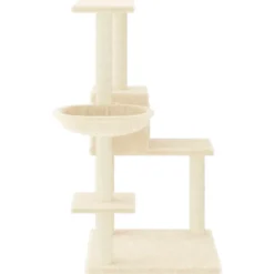 Arbre à chat meuble tour grimper jouet 78 x 59 x 95 cm crème