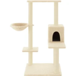 Arbre à chat meuble tour grimper jouet 78 x 59 x 95 cm crème