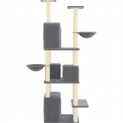 Arbre à chat meuble tour grimper jouet 64 x 97 x 180 cm gris