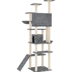 Arbre à chat meuble tour grimper jouet 104 x 78 x 191 cm gris