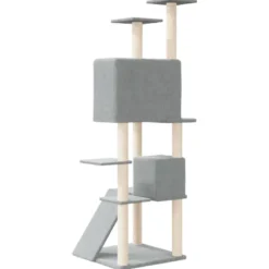 Arbre à chat meuble tour grimper jouet 67 x 60 x 153 cm gris
