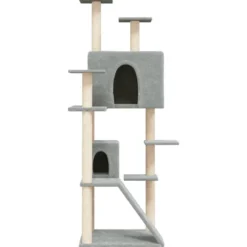 Arbre à chat meuble tour grimper jouet 67 x 60 x 153 cm gris