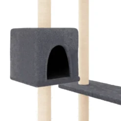 Arbre à chat meuble tour grimper jouet 97 x 67.5 x 82 cm gris