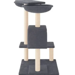 Arbre à chat meuble tour grimper jouet 97 x 67.5 x 82 cm gris